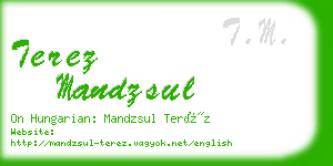 terez mandzsul business card